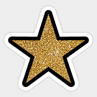 Star Gold vintage, Gold Star Gift Sticker